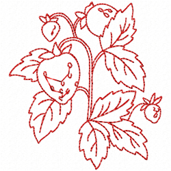 Strawberry Embroidery Design 6 Strawberry Embroidery Design 6